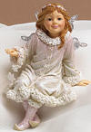 1st Edition Boyds Faeriefrost Frostina Faeriecrystal Winter Magic (introduced Fall 2004 and has been retired)  This exquisite shelf sitter is a sight of winter beauty! She features a sparkle dress and iridescent sparkle wings, and holds a cascade of sparkling flurries in her hand.   3 3/4 inches high