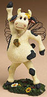 1st Edition Boyds Holy Cow Disco Bobble Body (introduced Spring  2004 and has been retired)  Disco's shakin' his groove thing! This 70s-style cow comes complete with a cow bell collar.  Quote: "If you can walk you can dance." - Proverb  5 1/4 inches high