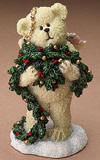 1st Edition Boyds Lil Wings Swags Angel Bear with Garland - (introduced Fall 2005 and has been retired) This adorable angel bear named Swags is ready to decorate the house with the holly garland with bulbs in it. 3 inches