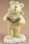 2nd Edition Boyds Lil Wings Carol Singing Joyous Songs - (introduced Spring 2006) Raise your voice and sing a song of holiday cheer with a little angel bear friend! Carol knows that a joyous song or two does the spirit good! Hand-decorated and chock-full of details, gift-boxed figurine features an inspiring quote about music. Quote: "Music in the soul can be heard by the universe." - Lao Tzu 3 inches