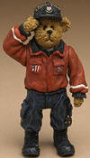 1st Edition Boyds The Shoe Box Bears Figurine Coast Guard Seaman Bearsdale - (introduced Fall 2004) This coastguardsman features an authentic uniform and jointed arms and legs-lift up his arm to make him salute! 4 1/2 inches