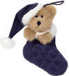 Boyds Plush Ornament in Stocking Jingle S Stuffins Beige Teddy Bear- (Fall 2001 and has been Retired)  Boyds' is sockin' it to ya with their new Jingle stocking ornament, which features a plush bear stuffed in a quilted velvet stocking and sportin' a matchin' velvet Santa cap!  8 inches