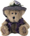 Boyds Christiana Lebearsly Teddy Bear - Chenille Fur (introduced Fall 2001 and has been retired) Christiana sez, "The hat is where it's at!" Our rust-colored chenille beauty wears a wool, flower-topped chapeau and fancy satin neck bow.   6 inches and poseable