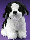 Boyds Lil Fuzzies Bingo Black and White Puppy Dog - (introduced Fall 2005) The tiniest of all Boyds Bear and Friends! Lil' Fuzzies pack a lotta snuggle into a palm-sized pal! Bingo is a playful pooch with white and black two tone fur. Made from a bearmere plush fabric. safe for ages over 3 5 inches