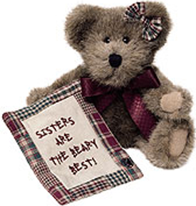 Click here to go to our selection of Boyds Collectible Plush Mini Messenger Teddy Bears for Sisters