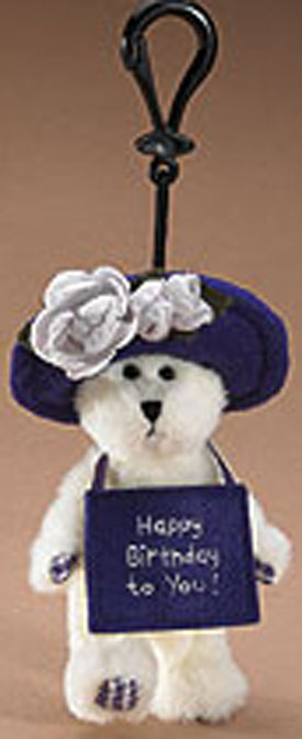Click here to go to our selection of Collectible Boyds Hats and Such Plush Happy Birthday Teddy Bear Key Chains