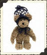 Boyds Boris Berriman Teddy Bear - (introduced Fall 1998 and has been retired)  Boris is wearing a midnight blue and white ski cap.  He has Chenille fur and is poseable.  6 inches