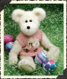 Boyds Libby B. Bunster Teddy Bear - (introduced Spring 2000 and has been Retired) Libby B. Bunster is a fully jointed white plush bear. She has a knitted sweater vest with carrots and a bunny on the front. Libby has been retired by Boyds. (safe for ages over 3)  10 inches tall