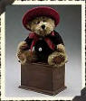 Boyds Teddy Bear Madeline Willoughby -  (introduced Fall 1999 and has been retired)  Madeline Willoughby, schoolgirl, is dressed in a Parisian-inspired uniform of chic Black Velvet Chenille sweater with cabernet-colored ribbon trim, and a matching Hat.  10 inches and poseable