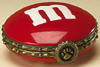 Boyds Candy Peeker Red M & M Hinged Treasure Box - (introduced Fall of 2005) &nbsp;  1 1/2 inches each