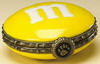 Boyds Candy Peeker Yellow M & M Hinged Treasure Box - (introduced Fall of 2005) &nbsp;  1 1/2 inches each