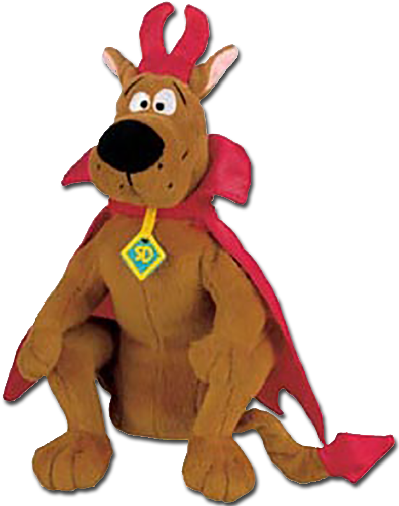 Scooby Doo is all dressed up for Halloween as a vampire, witch, devil and mummy as these adorable Halloween Stuffed Animals.