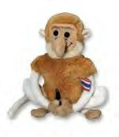 Coca Cola Plush Neppy the Proboscis Monkey from Thailand Coca Cola Plush Neppy the Proboscis Monkey from Thailand
- International Series 5 Retired 1999
- Tag Reads: "The Proboscis Monkey represents exotic Thailand, Monkey the ancient Kingdom of Siam, where 48 million people have been able to refresh with Coca-Cola since 1949."
