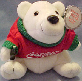 Coca Cola Bean Bag Plush #0116 Polar Bear with Logo Sweater Coca Cola Bean Bag Plush #0116 Polar Bear with Logo Sweater
-from the Winter of 1998 Set