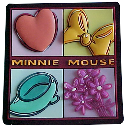Mickey and Minnie Mouse are ready to hold up some of those masterpieces on your fridge as these vinyl magnets.