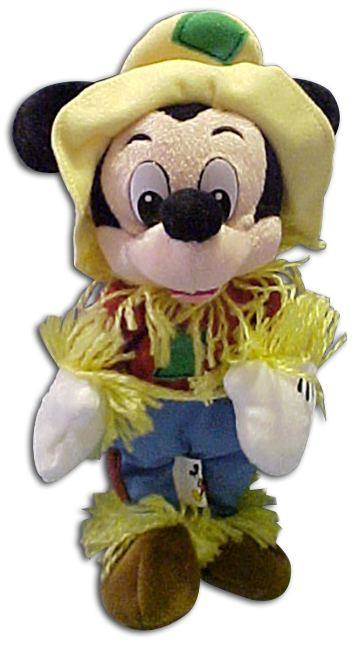 In 1998 the Disney Store Plush Collection added Scarecrow Mickey Mouse to their Halloween stuffed toys.