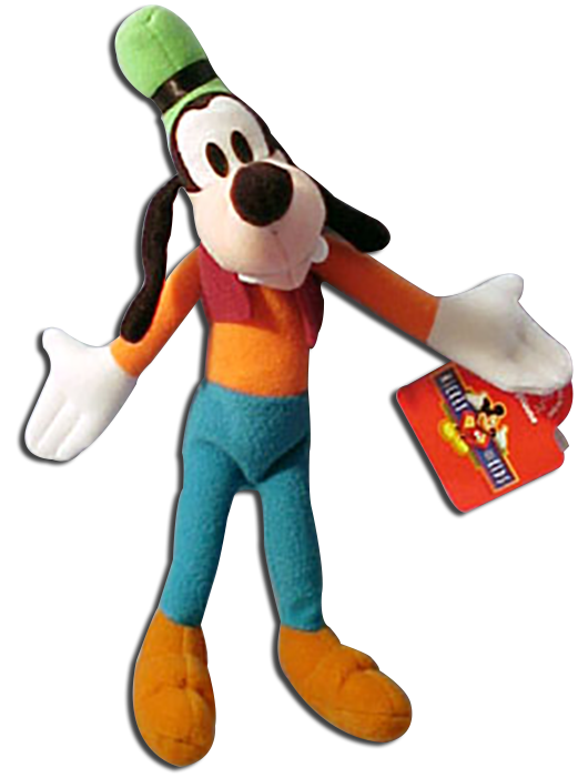 Disney's Goofy Stuffed Toy Disney's Goofy Stuffed Toy
- Goofy is a good-natured, happy
simpleton with a heart of gold.
Every cheerful and easy going, the
loveable Goofy endears himself to
everyone with his homespun
charm.