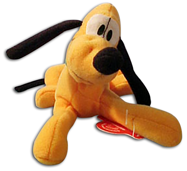 Disney's Pluto Stuffed Toy Disney's Pluto Stuffed Toy
- Pluto is one hundred percent
canine, a natural dog. He is friendly
and loyal, with a simple nature and
healthy curiosity. Fun-loving and
playful, the full-grown Pluto has
the spirit of a puppy.