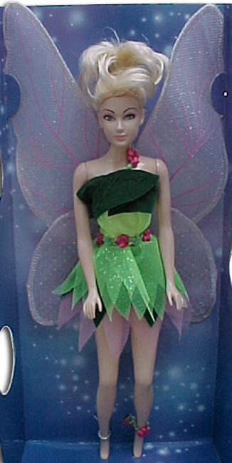 Disney Tinker Bell Doll from the Peter Pan Movie Disney Tinker Bell Doll from the Peter Pan Movie
- comes in a collectors box
- Escape to a magical land of high-flying adventure and thrilling fantasy, where mermaids swim, fairies take wing and malevolent pirates lurk in the shadows. Join Peter Pan, his loyal band of Lost Boys and feisty fairy Tinker Bell, as they team up with Wendy, John and Michael for heroic swordplay and daring escapades against the villainous Captain Hook in the motion picture event, Peter Pan."