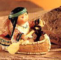 Friends of a Feather Little Traveler Indian Boy Figurine Friends of a Feather Little Traveler Indian Boy Figurine
- made of cold cast resin