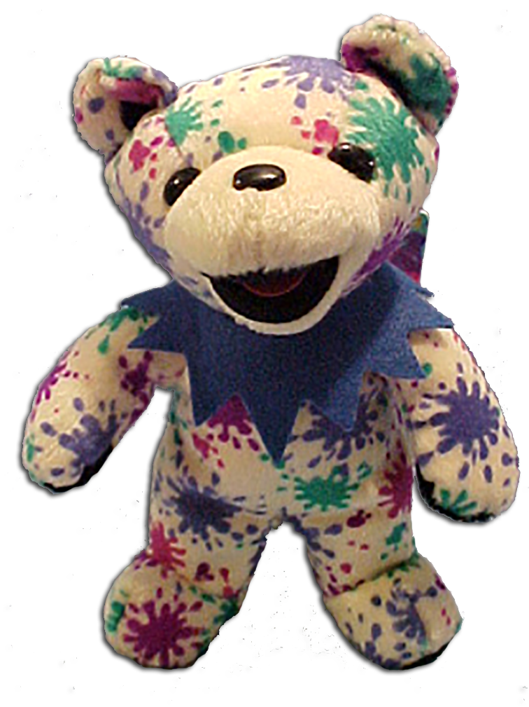 Grateful Dead Masterpiece Bean Bear Grateful Dead Masterpiece Bean Bear
- Born 6/13/87 County Fairgrounds
- Tour Memory: "I was at Soldier
Field, the sky was clear, the stars
were out and the band sounded
better than ever. I was with the
person I love the most in this
world and we danced together all
night long. There was no place else
I would rather have been at that
moment. It was heaven on Earth."