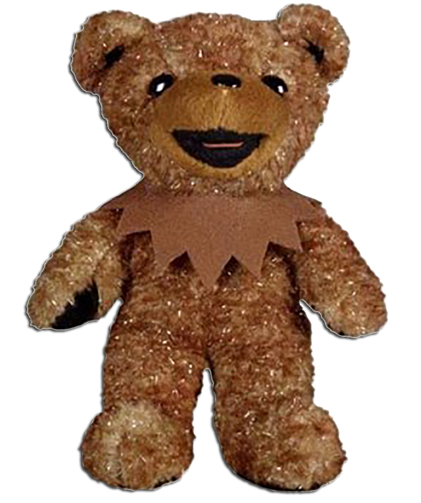 Grateful Dead Big Boss Man Bean Bear Grateful Dead Big Boss Man Bean Bear
- Retired 05/2003
- Born 7/17/1966
- Tour Memory: "It was June of '90.
I was in the San Francisco Airport
on my way to the Eugene, Oregon
shows when I looked up and saw
Jerry. I went over and introduced
myself and told him I played in a
band that played Grateful Dead
music. He smiled and said 'Oh
yeah? So do I.' We laughed and
spoke for a short while. I did get
his blessings to keep playing the
Dead's stuff. He just said 'Do a
good job of it.' "