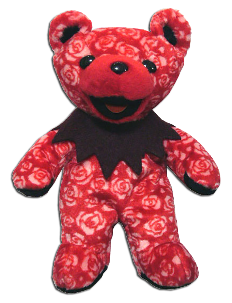 Grateful Dead Beauty Bean Bear Grateful Dead Beauty Bean Bear
- Retired 05/2003
- Born 11/01/1970
- Tour Memory: "Coming out of a
show at Giants Stadium still in
post-concert elation, we realized
we didn't know where our car was.
We kept circling the stadium in a
bigger and bigger spiral. Along
the way we laughed, sang, met
other post concert revelers, and
kept on spiraling. Finally, around
3:30am there was our little red car
covered in Dead stickers. This is
how we invented 'The Spiral Dance
of the Giants.'"