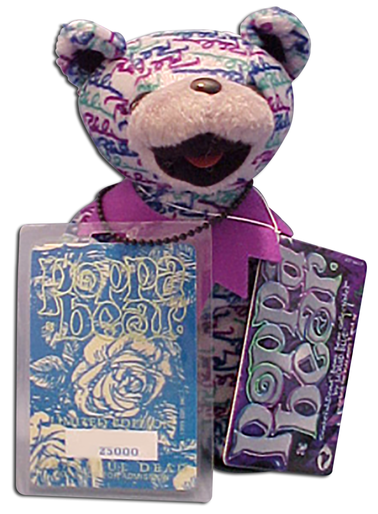 Many of the Grateful Dead Deadie Bears were produced in Limited Editions we have All Access, King Bee with Black Antennas, Poppa Bear, Vegas, Mardi Gras, and Cold Rain.