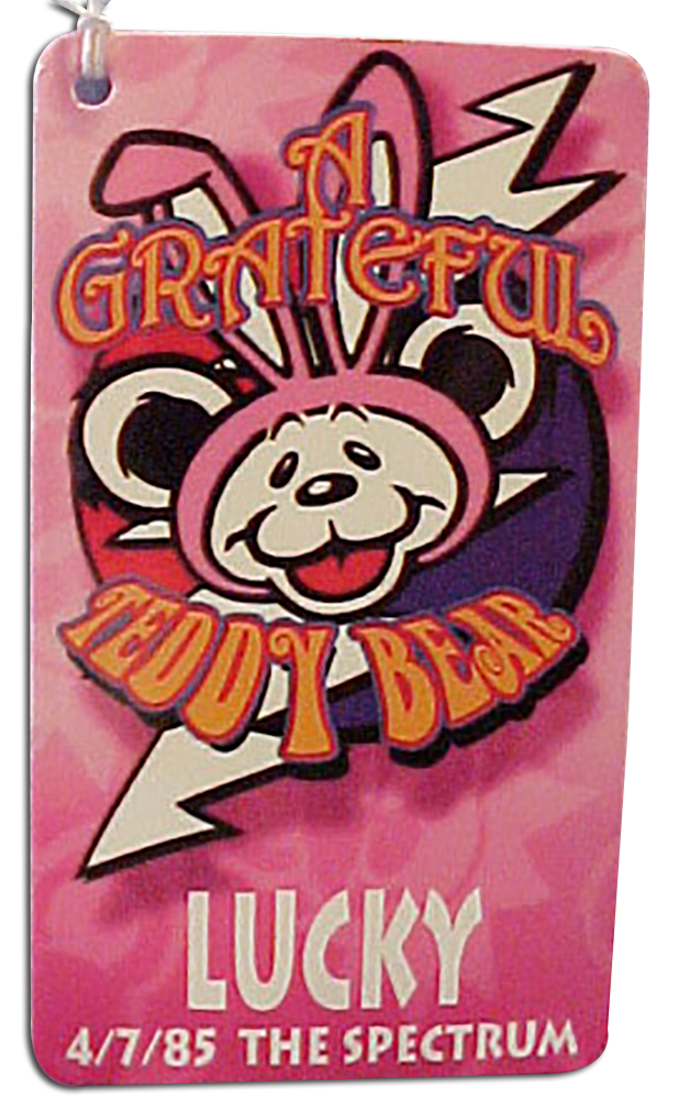 Grateful Dead Plush Lucky Bunny Rabbit Teddy Bear Tag Front
