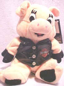 Harley Davidson Bean Bag Plush Ratchet the Hog Harley Davidson Bean Bag Plush Ratchet the Hog
- his tag reads: "Rachet's a whiz with, Pistons and sprockets, He'll tune up your bike With one hand in his pocket"
