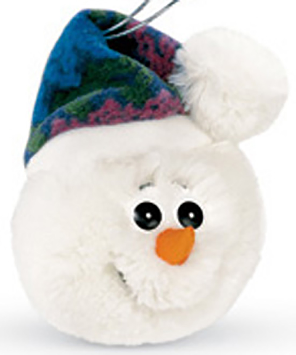 Gund Snowcaps Snowman Plush Ornament with Blue Stocking Cap Gund Snowcaps Snowman Plush Ornament with Blue Stocking Cap
- soft plush material