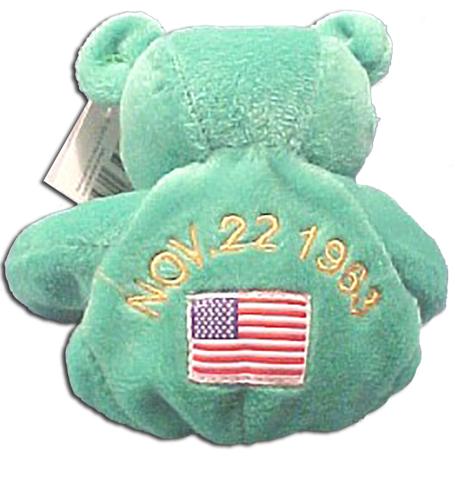 Back of JFK "Irish Pride" Teddy Bear Back of JFK "Irish Pride" Teddy Bear