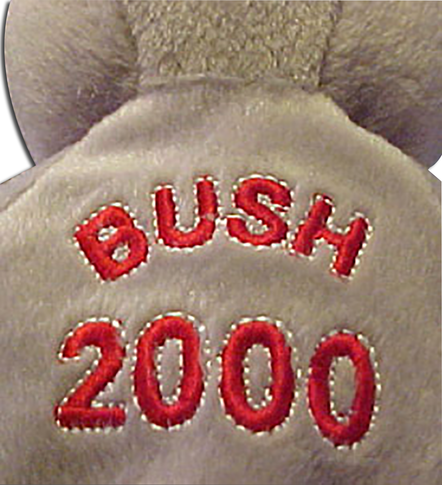 Back of George W. Bush Teddy Bear Back of George W. Bush Teddy Bear