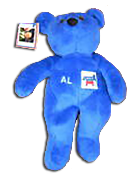 Al Gore Teddy Bear Al Gore Teddy Bear
- produced in limited quantities for the 1999 Elections