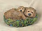 lou rankin figurine sea otters sculpture