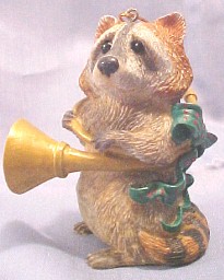 Lou Rankin Raccoon Christmas Ornaments