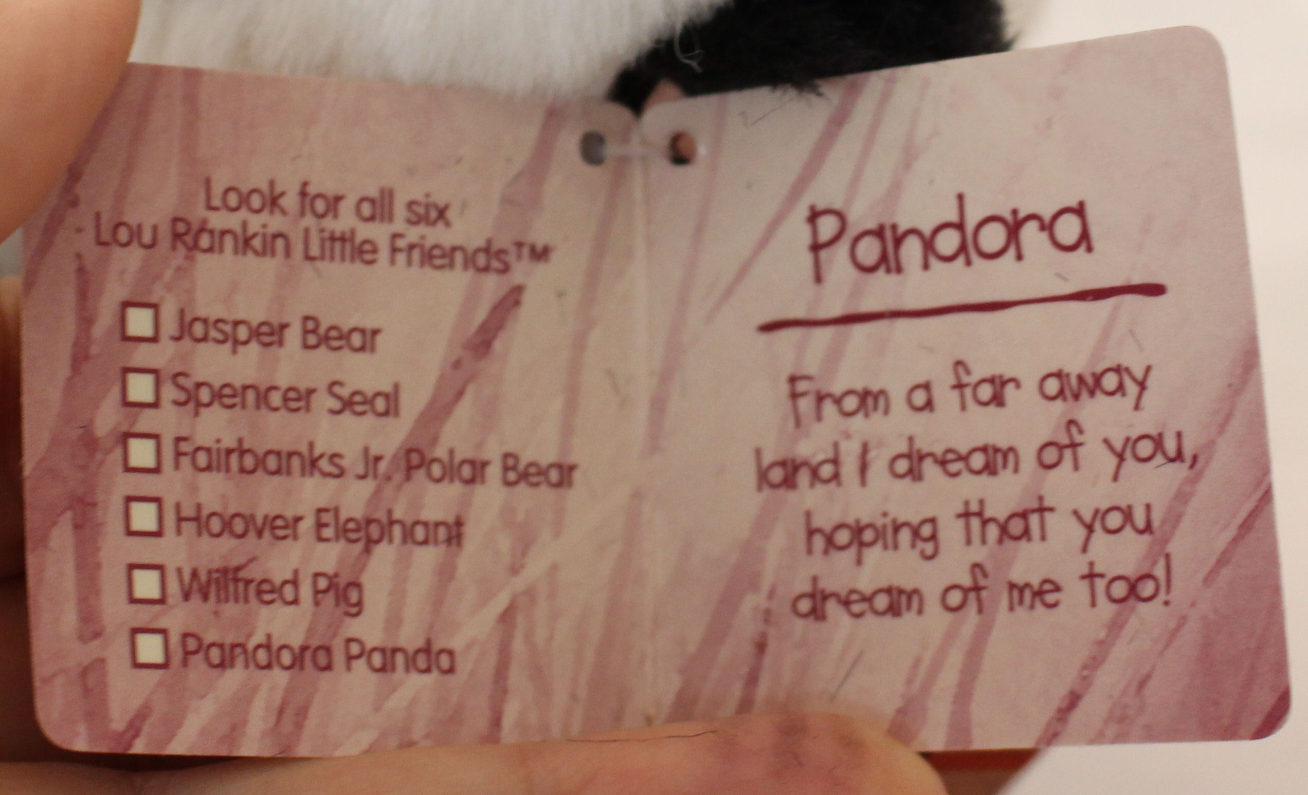 Lou Rankin Plush Little Friend Pandora the Panda Stuffed Animal