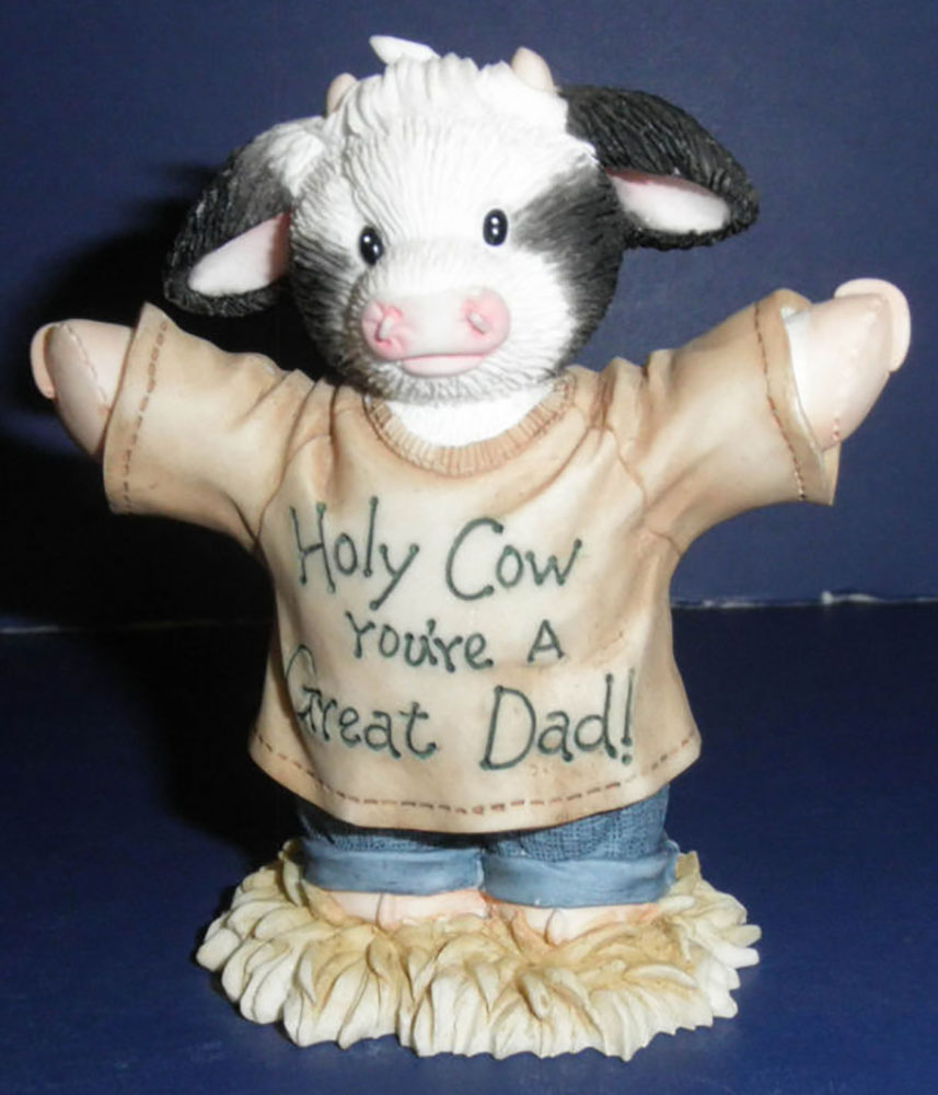 Mary's Moo Moos Holy Cow You're a Great Dad Figurines for Father's Day