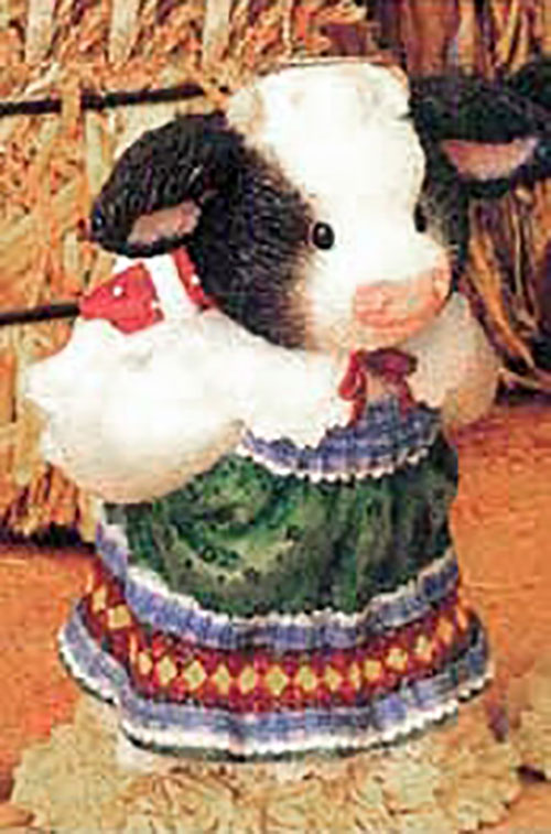 Enesco Mary's Moo Moos figurine #548901 cows ice skating winter Christmas 2000