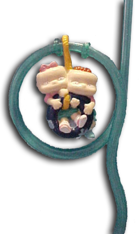 Nickelodeon Rugrats Phil and Lil Silly Sipper Straw