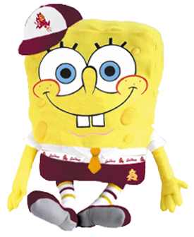 Collegiate SpongeBob Stuffed Animal Plush Dolls College Names from University of Alabama Crimson Tide to Florida State University Gators