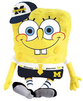 University of Michigan Wolverines Nickelodeon's SpongeBob Stuffed Plush