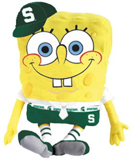 Michigan State University Spartans Nickelodeon's SpongeBob Stuffed Plush