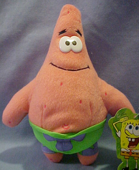 SpongeBob Square Pants and Patrick Starfish stuffed animals