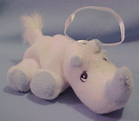 Precious Moments Tender Tail Mini Plush Ornament White Rhino - from the Limited Edition Collection