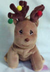 Precious Moments Tender Tail Bean Bag Plush Reindeer - (3rd Edition Christmas Set) Introduced Jan. '98