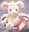 Precious Moments Tender Tail Bean Bag Plush #3 A Christmas Tale Squea King Mouse - "While Clarice was playing with her nutcracker ornament, a strange little mouse arrived out of a crack. He called himself the SqueaKing and asked if he could take Clarice to a beautiful land filled with yummy holiday sweets. Clarice's nutcracker ornament didn't want her to go with the SqueaKing because she'd be out past her bedtime without him to look after her. One of SqueaKing's soldiers arrived in time to offer a suggestion."