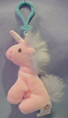 Precious Moments Plush Unicorn Keychain Clips