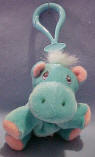 Precious Moments Tender Tail Plush Hippo Clip On Key Chain