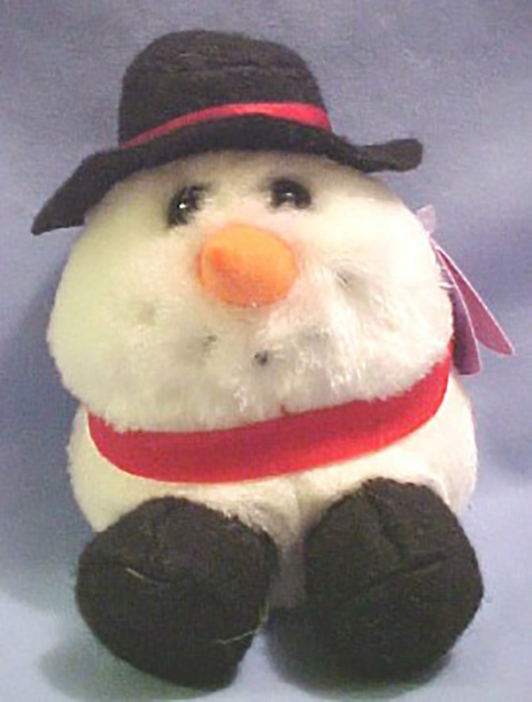 Puffkins Bean Bag Plush Flurry the Snowman Puffkins Bean Bag Plush Flurry the Snowman
- DOB 12/1/97
- Poem on Tag: "The holiday season brings lots of snow. So in comes Flurry the snowman, with one big blow. It's cold outside where Flurry stays. While inside the children sit by the fire, waiting for Christmas day."
- Limited Edition Christmas 1998